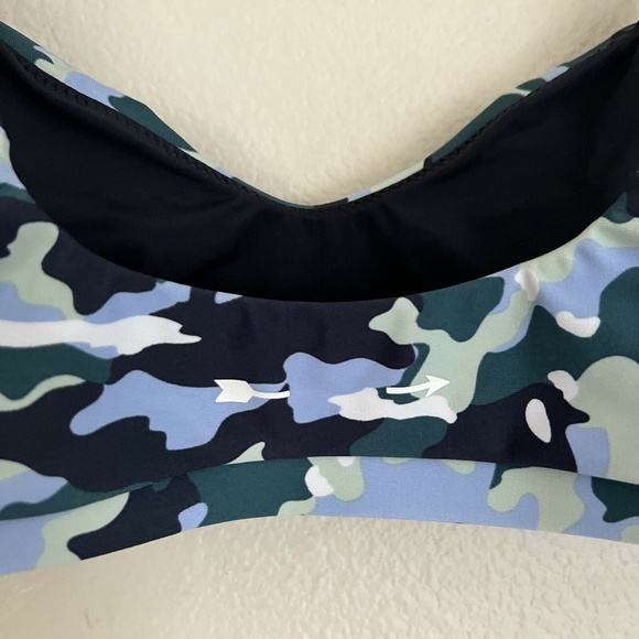 New THE UPSIDE Camo Ballet Sports Bra in Blue - Picture 8 of 9